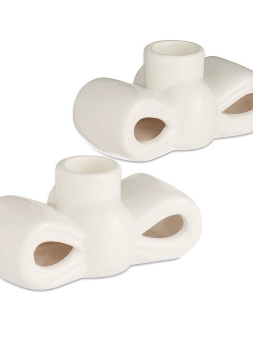 My Texas House White Bow Candle Holder Set (2 Pieces)
